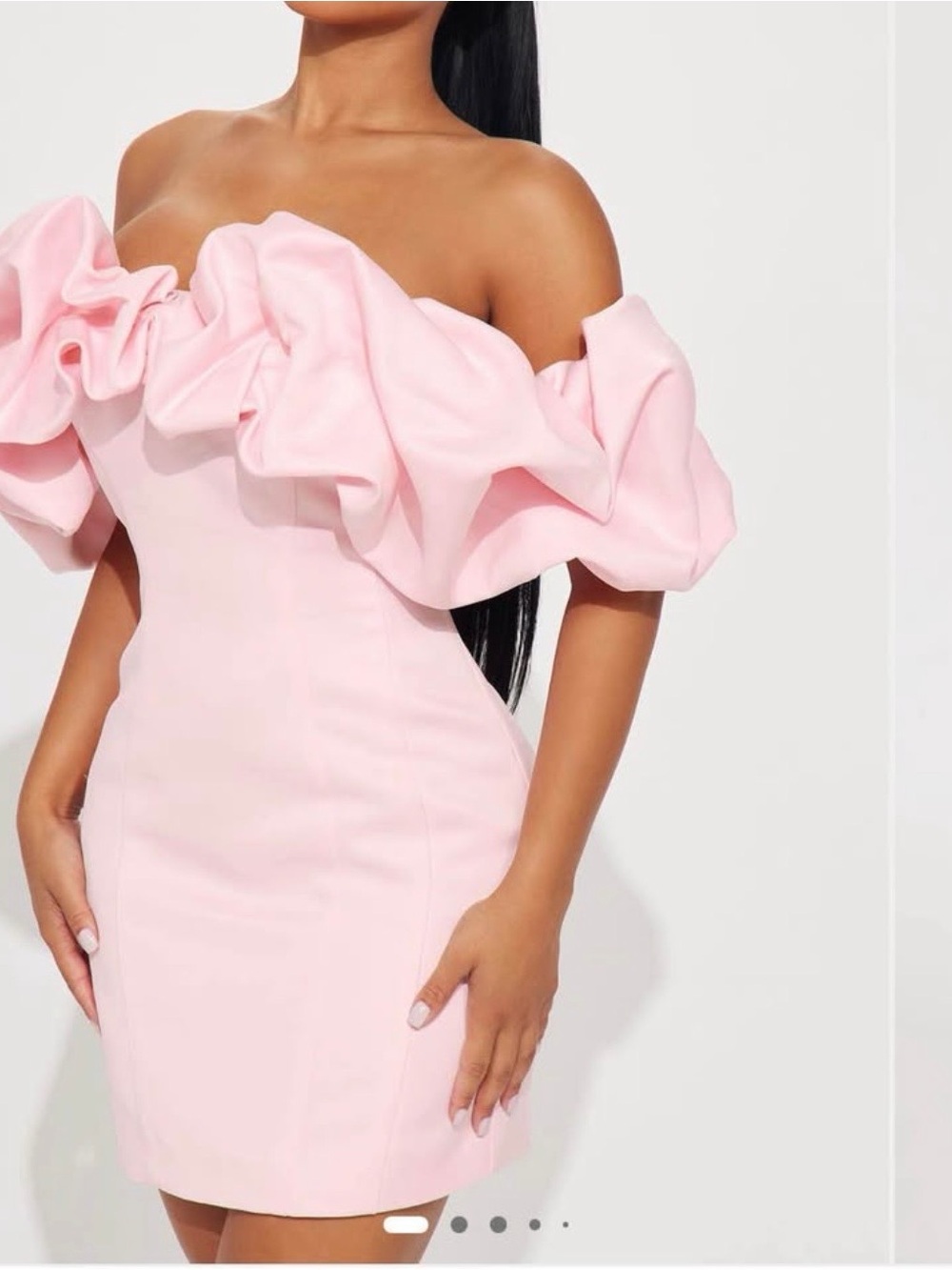 Fashion Nova Pink Ruffle Mini Dress - Picture 3 of 3